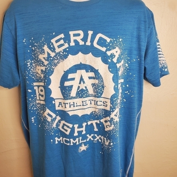 American Fighter Mens Size XL Extra Large T Shirt Blue Short Sleeve UFC MMA - Picture 2 of 12